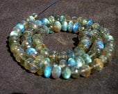 Full 14 inches - Genuine Blue Flashy Labradorite Micro Faceted Rondelles Size 6-8mm Fine Quality Wholesale Price