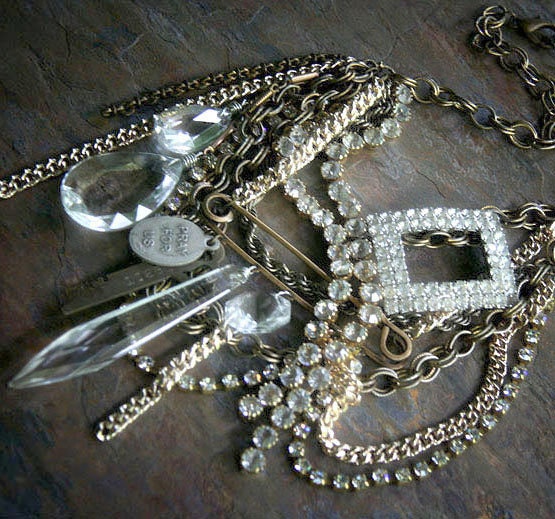 Pray For Us - Vintage Couture Necklace