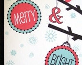 Merry and Bright Holiday Christmas Cards