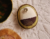 Cameo  Fabric Brooch Grey Gardens 1