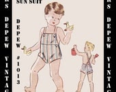 Vintage Sewing Pattern Children's Sunsuit PDF Digital Copy -INSTANT DOWNLOAD-