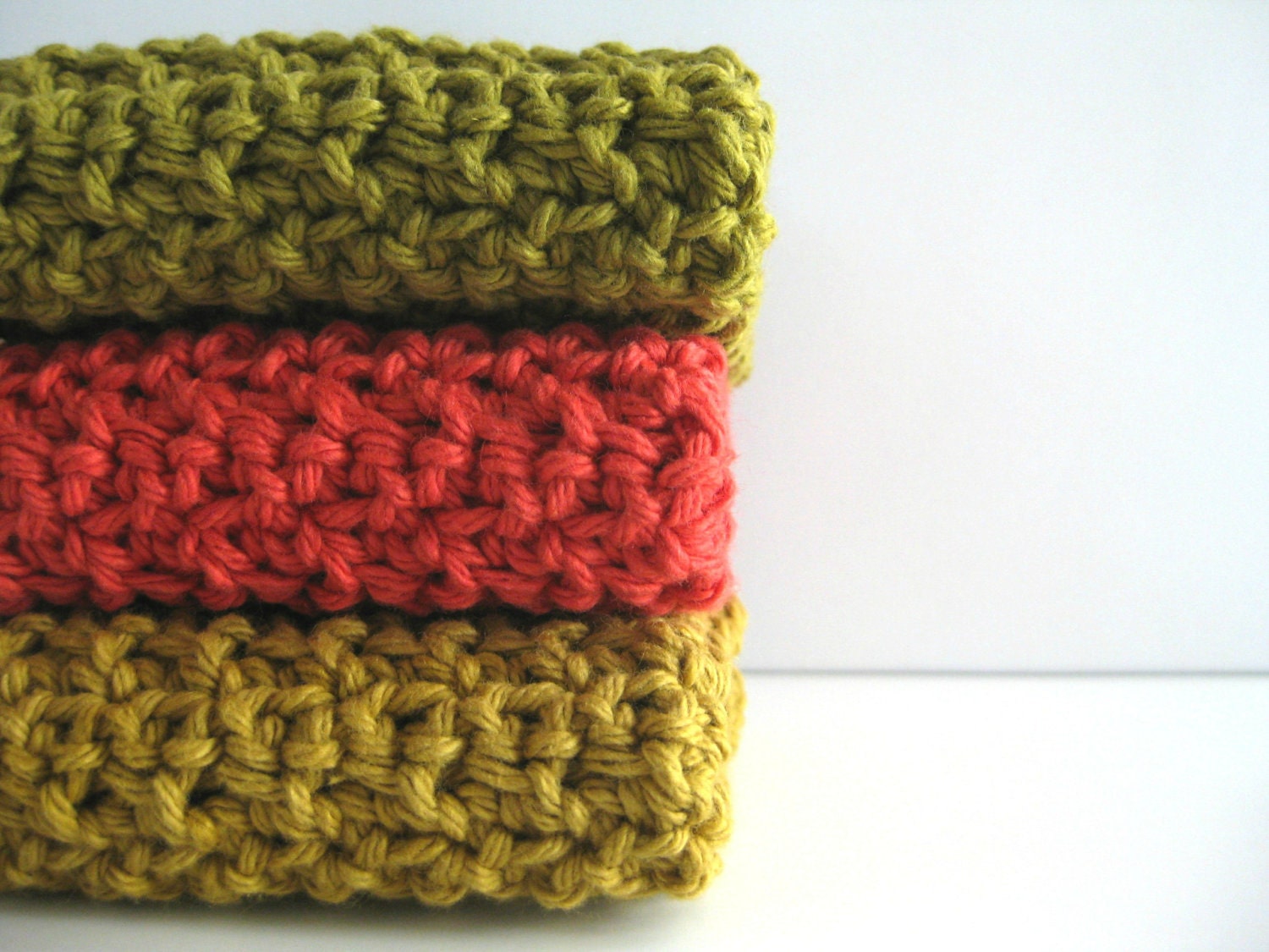 cotton crochet dishcloths AND you can pick the colors