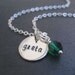 Personalized Necklace - Hand Stamped Mothers Jewelry - Sterling Mom Charms