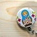 Badge Reel Nurse Badge Holder ID Badge Holder - Blue Matryoshka Mylar