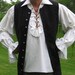 Custom made Renaissance Medieval Tudor Pirate Rogue Poet 2pc shirt and vest costume