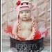 Custom Crochet Sock Monkey Earflap Beanie Baby Hat