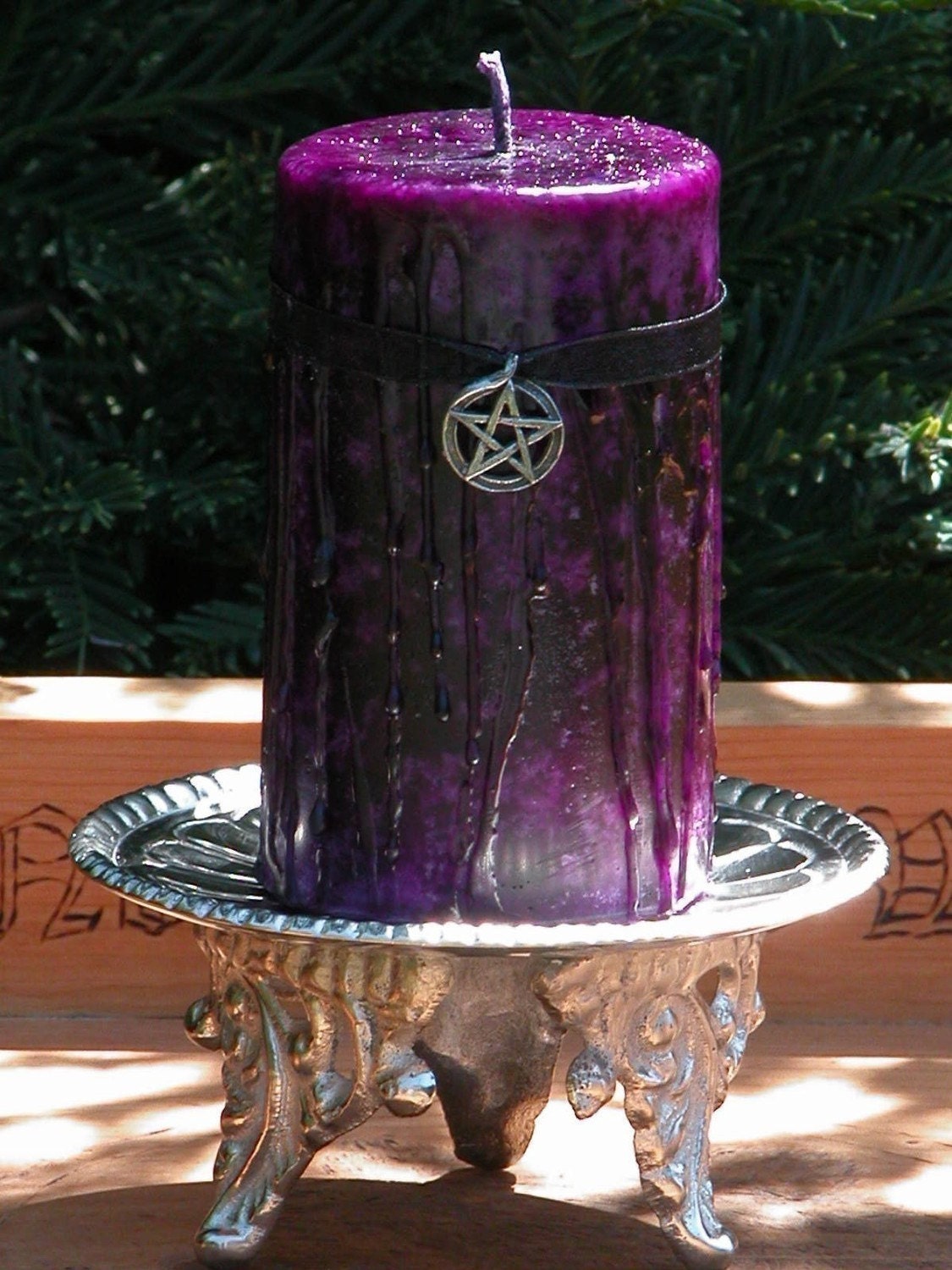 Witches Magick Invoking Power Pillar Candle 2x3 . Success, Empowerment, Psychic and Spiritual Workings, Cone of Power