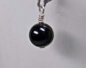 Interchangeable  Earrings Dangles - Onyx And Sterling Silver - Buy Three Receive Free Ear Wire