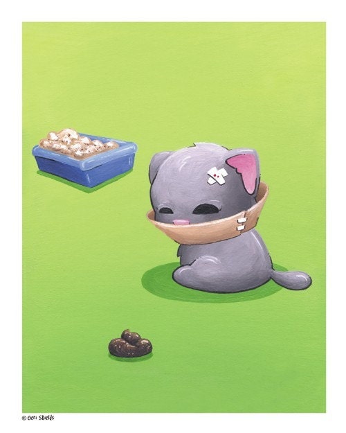 Bad Kitty 1 - Humorous Cat 8x10 Print by Geri Shields