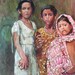 Original Oil Painting of Children of Bangladesh Portrait Art