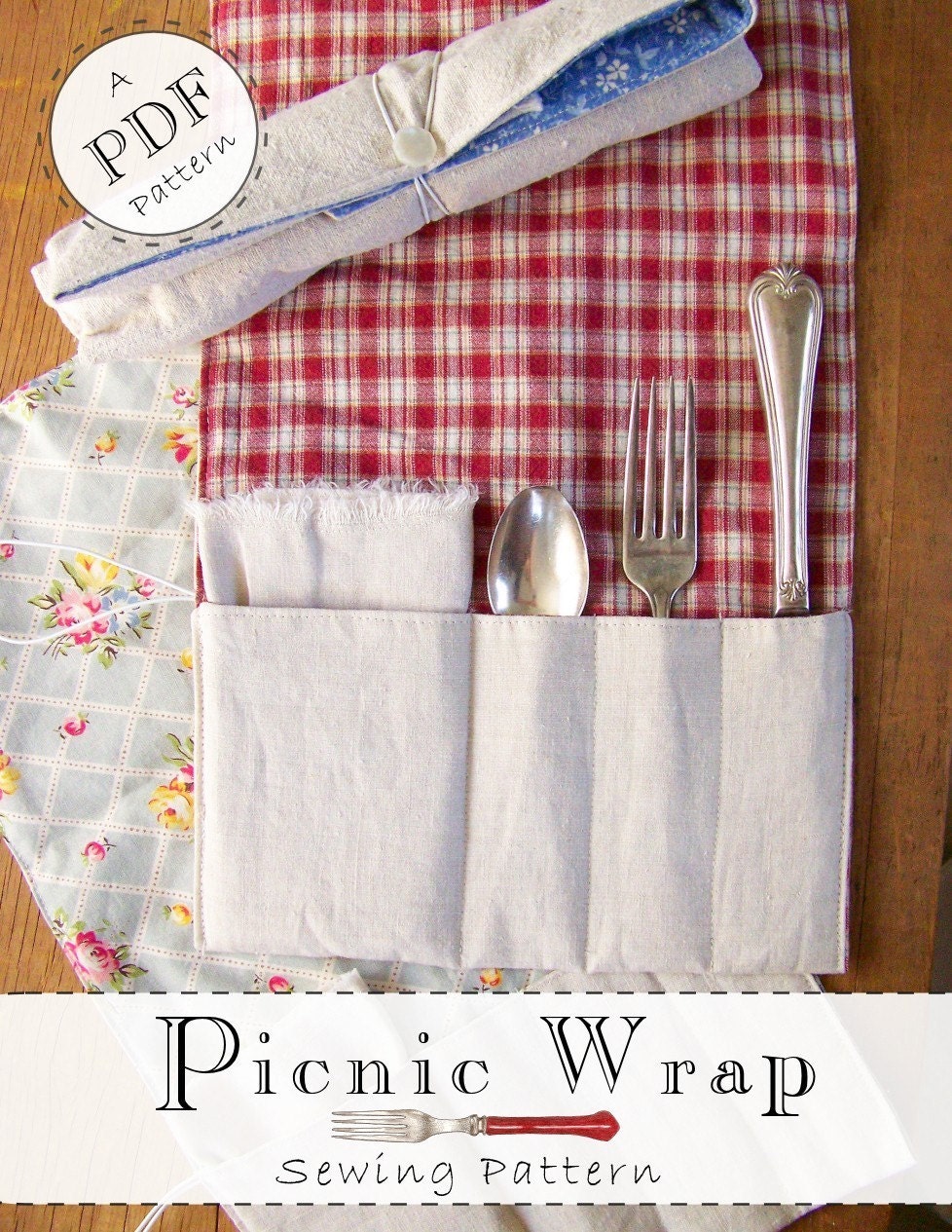 Picnic Wrap Pattern - Digital File - Printable PDF
