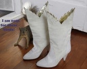white suede MAUD FRIZON boots 36