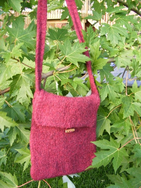 Hand Knit Felted Bag