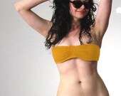 Vintage inspired eco friendly cotton bikini bathing suit custom fit BEACH BUM