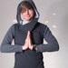 Handmade men's cowl sweatshirt hoodie grey large ready to ship SIR CYCLE