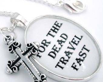 Dracula Silver Pendant Necklace For The Dead Travel Fast