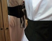 Sample Sale - Holly Waspie Corset: Pinstripe size 32