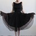 1950s Gown . Brown n Black . Chiffon . Cocktail Dress . Mid Century