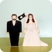 Custom Wedding Cake Topper Couple With Pet