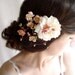 twiggy ivory hair accessory - ETOLIA - pink cherry blossom hair clip for wedding, bridal event