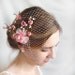 wedding birdcage veil - CUPIDS KISS - a bridal bandeau in many colors