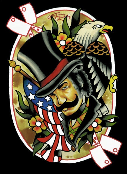 Bill The Butcher. Daniel Day Lewis. Tattoo Art. Print. Traditional. 8x10 by LB
