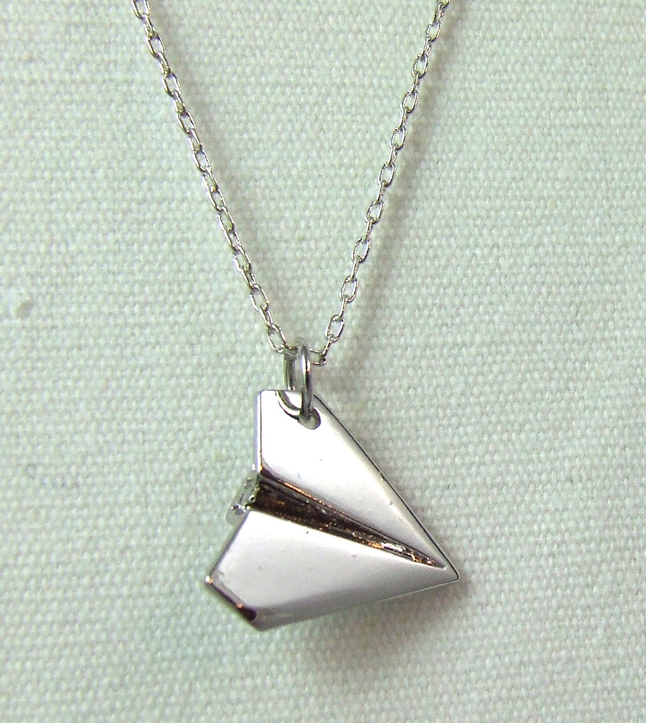Harry Styles Paper Airplane Silver Charm Necklace