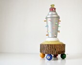 Table Lamp - Vintage Cocktail Shaker - Colorful Retro Fun - Upcycled Table Lamp