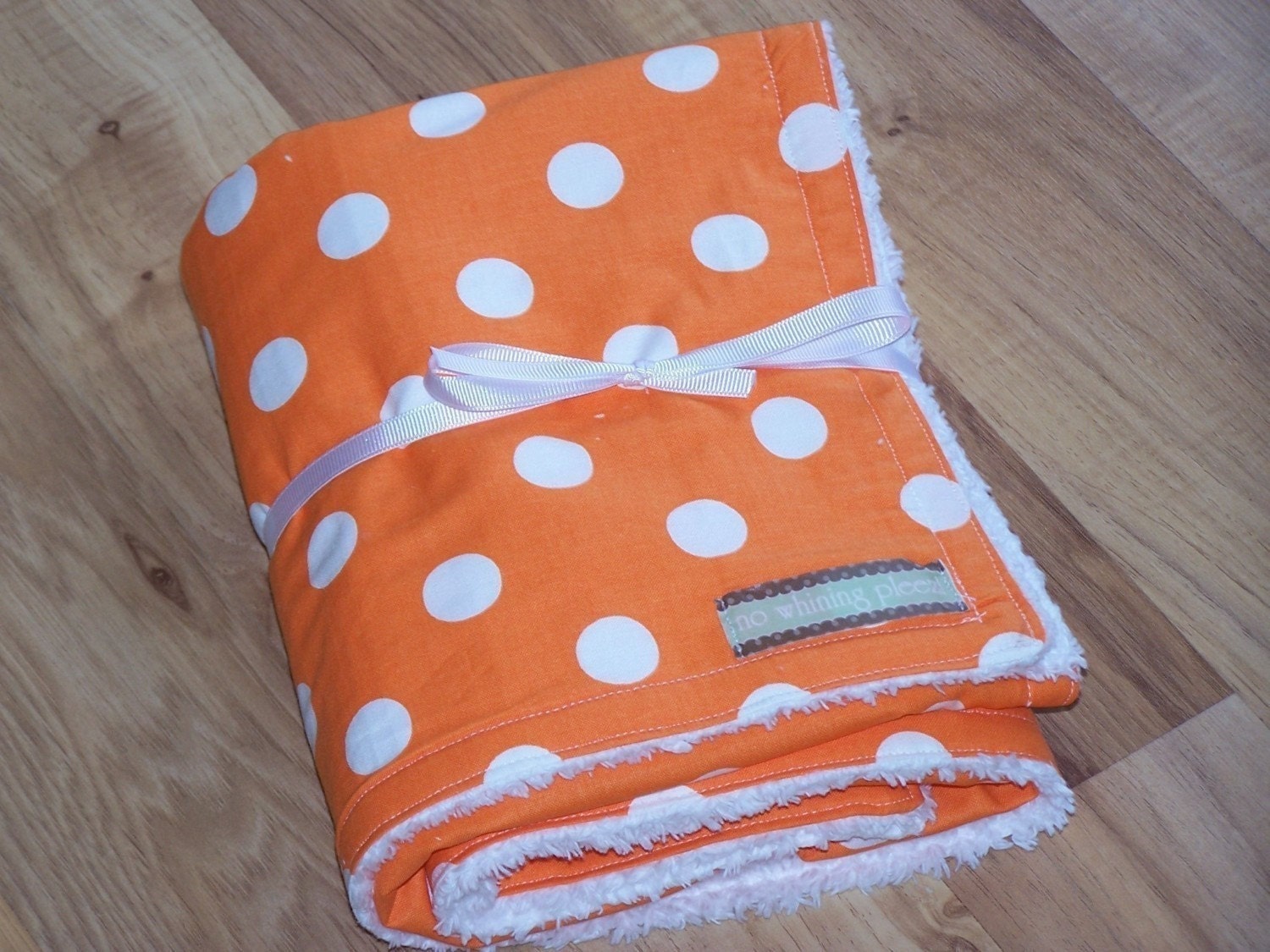 Chenille Blanket--Orange Creamcicle  SALE