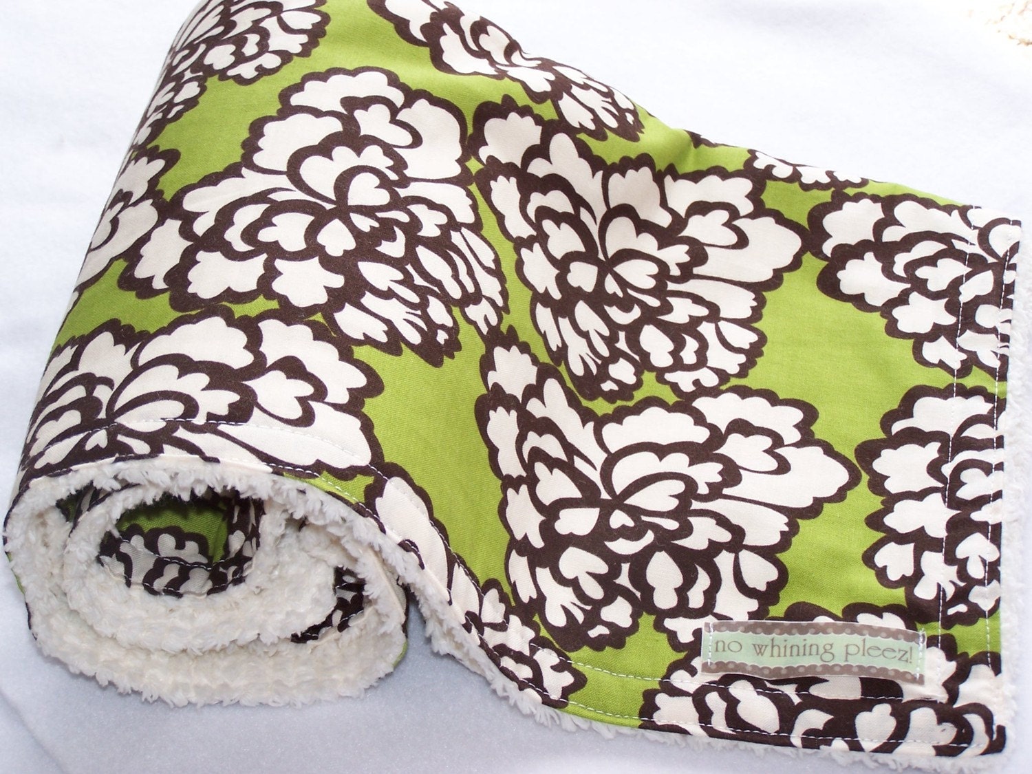 baby Blanket--Avacado Floral--Sale