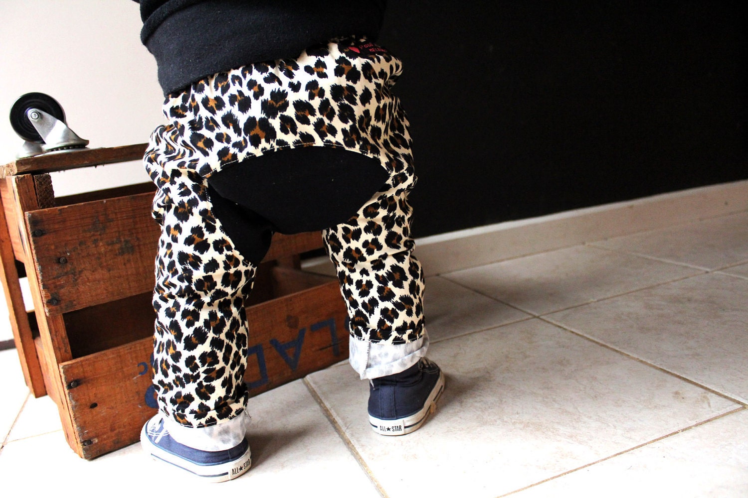 Cheetah skinny kids pants