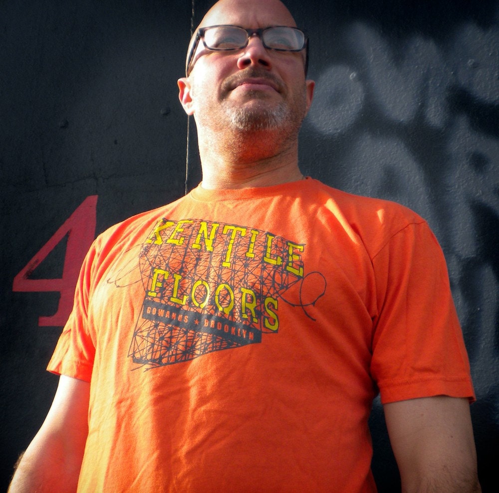 Man's Kentile Floors Sign Tee in Orange - S, M, L, XL