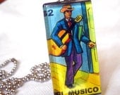 El Musico Mexican Lotteria Pendant