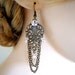 Neo Victorian Earrings Antiqued Brass with crystals and chains Victorian Inspired