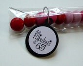 65th Birthday Party Favors, Candy Treat Bags - Still Fabulous at 65, Pink and Black