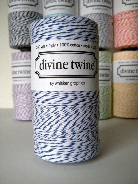 Navy Blue Baker's Divine Twine, 240 Yards, 720 Feet Il_570xn