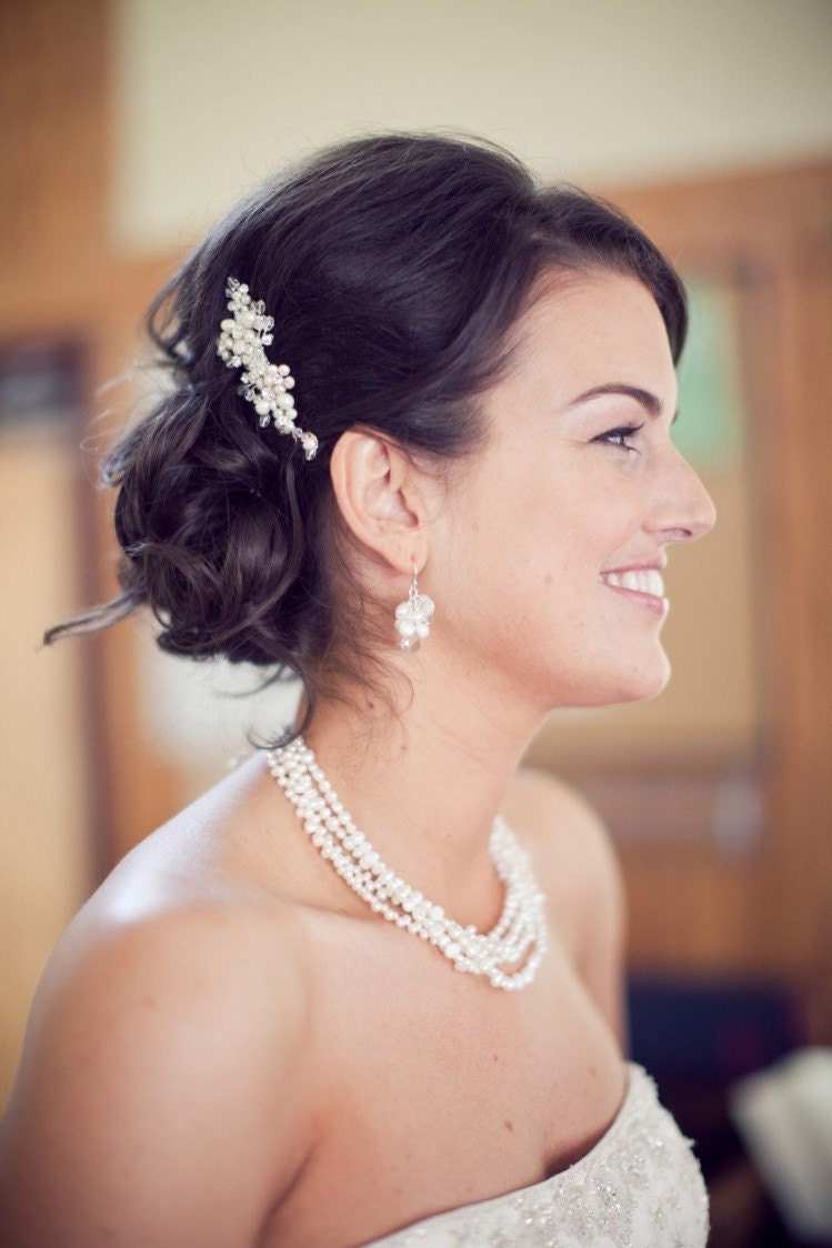 Weddings, Accessories, Hair Comb, Bridal Hair Comb, Pearl Hair Comb, Swarovski, Crystal Hair Comb, Freshwater Pearls: Taylor Comb