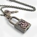 Lock me Away - Steampunk Padlock Pendant - Lock Necklace Handmade Jewelry