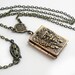 Beauty and the Beast - Bronze Book Locket Necklace Jewelry