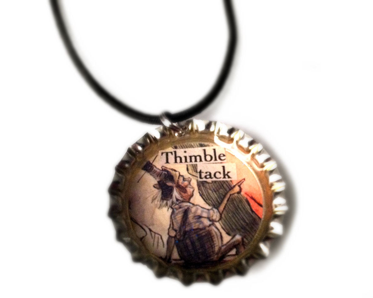 Thimbletack Spiderwick Chronicles Bottle Cap Necklace, Resin Pendant by Bohemian Bear