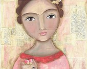 Frida & Her Cat... Fine Art Print