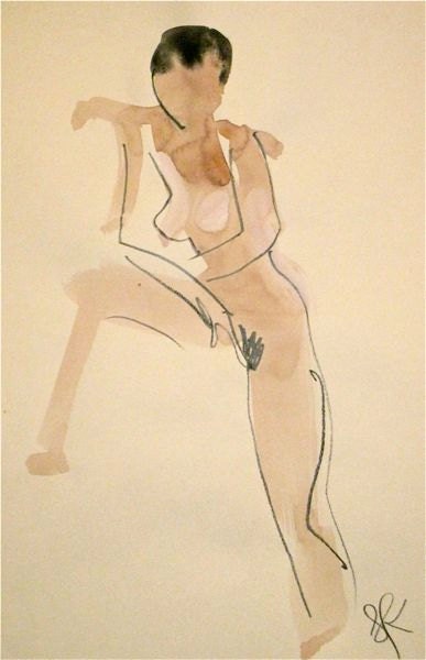 One Minute Pose XCIII.3 -original gesture sketch by Gretchen Kelly
