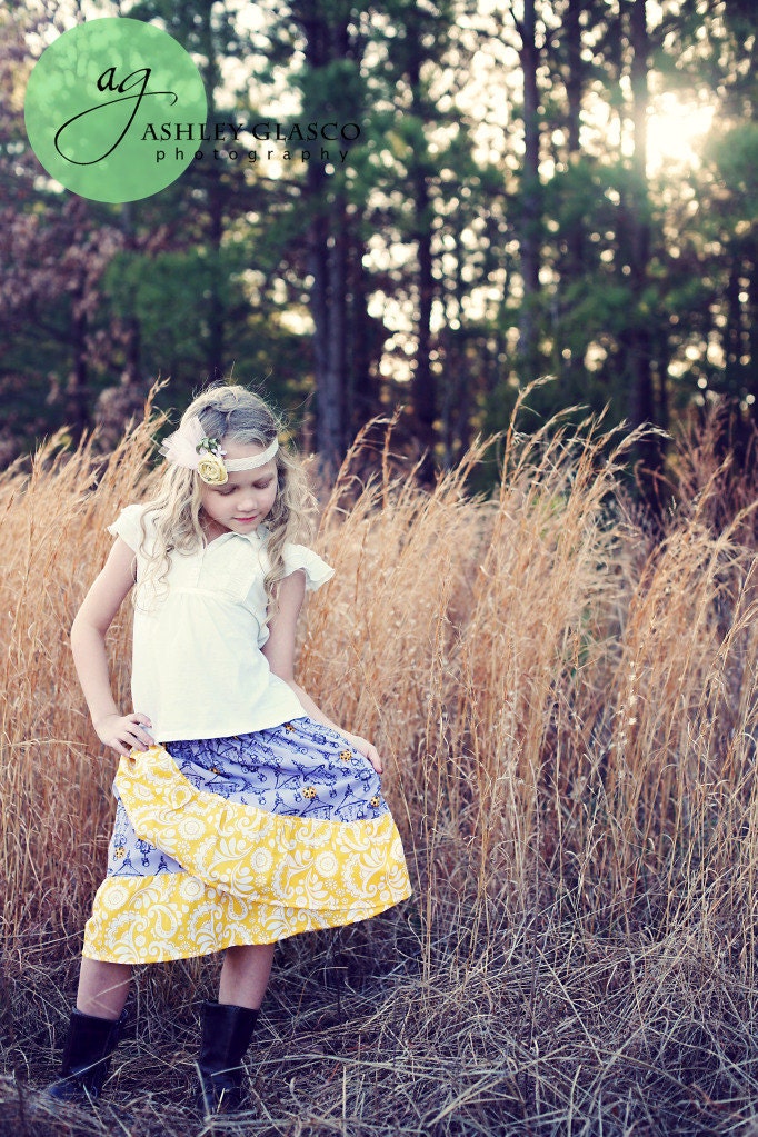 Grape Sunshine Faux Wrap Skirt  Sizes Newborn through 10Y