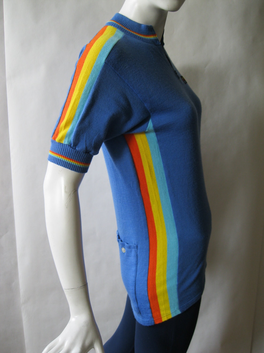 Vintage Italian Wool Cycling Jersey By Seca By Afterglowvintage