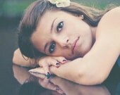 linen flower clip - rebecca