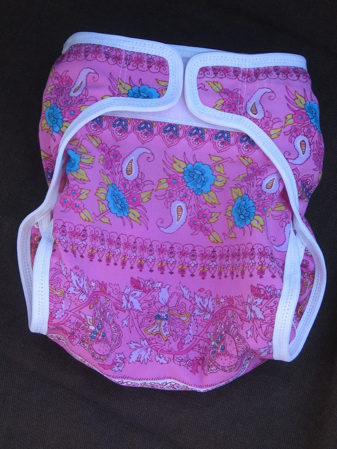 SALE Large pink waterproof diaper cover wrap with leg gussets SALE
