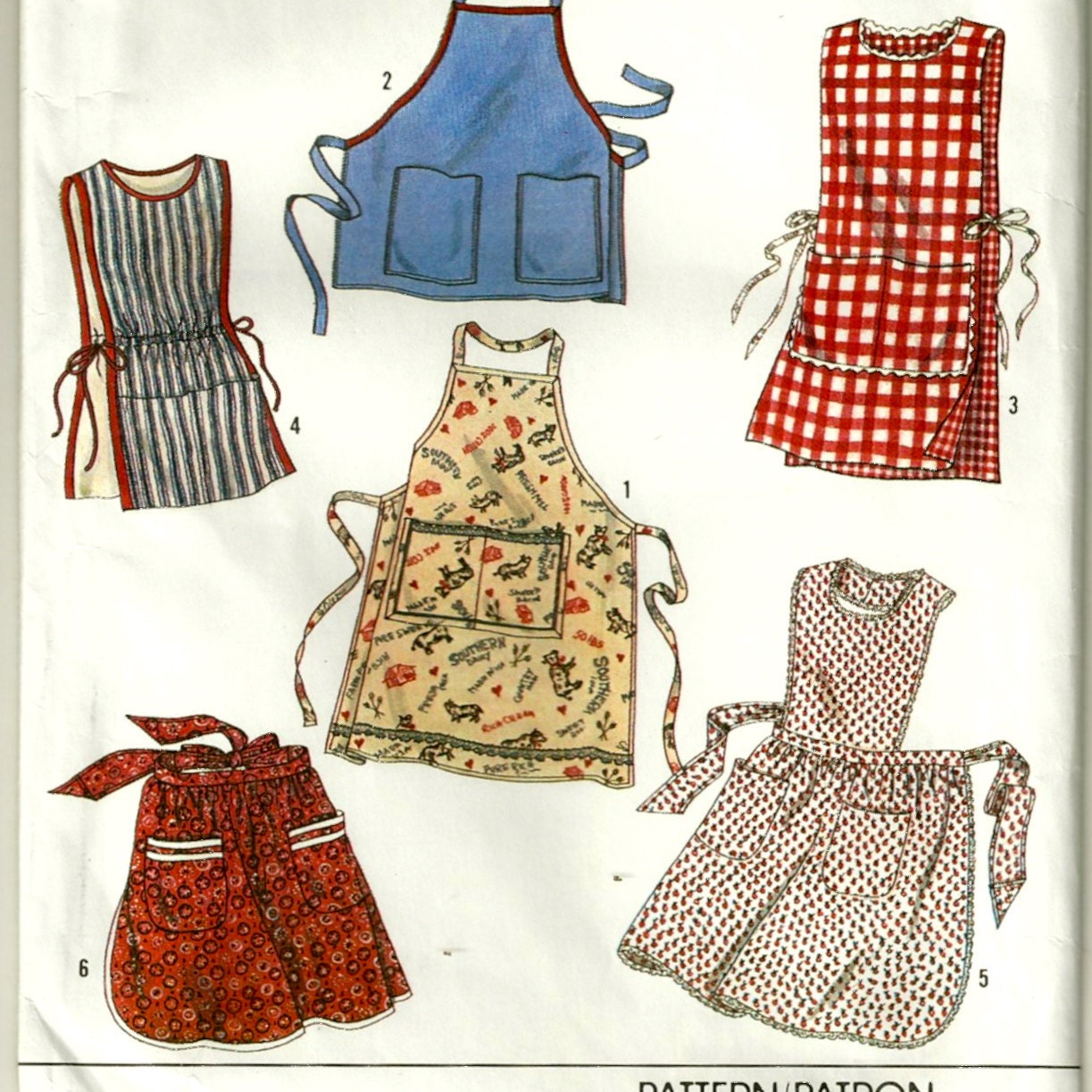 Apron Pattern Simplicity | simplicity 9143 1980s set of aprons pattern full by mbchills Apron Pattern Simplicity | simplicity 9143 1980s set of aprons pattern full by mbchills