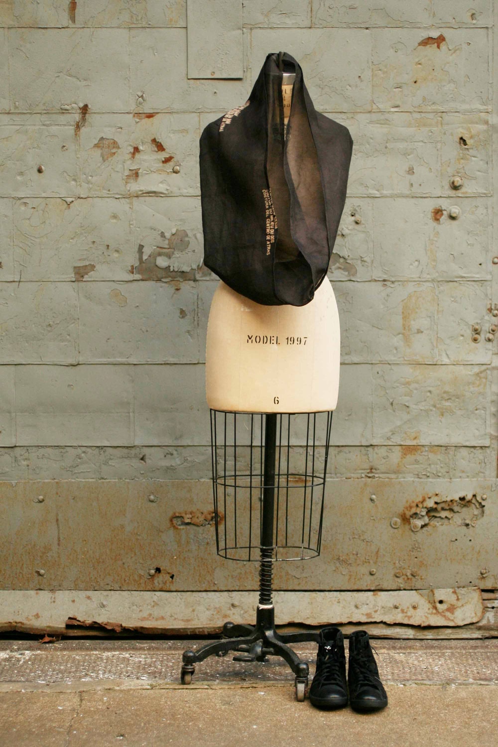 Studio SALE Women's Scarves/ Text Scarf/ Black Scarves/ Spring Accessories/ Edgy Scarves