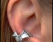 Silver Bat Ear Cuff