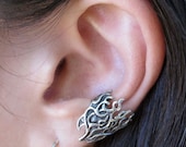 Silver Flame Ear Cuff